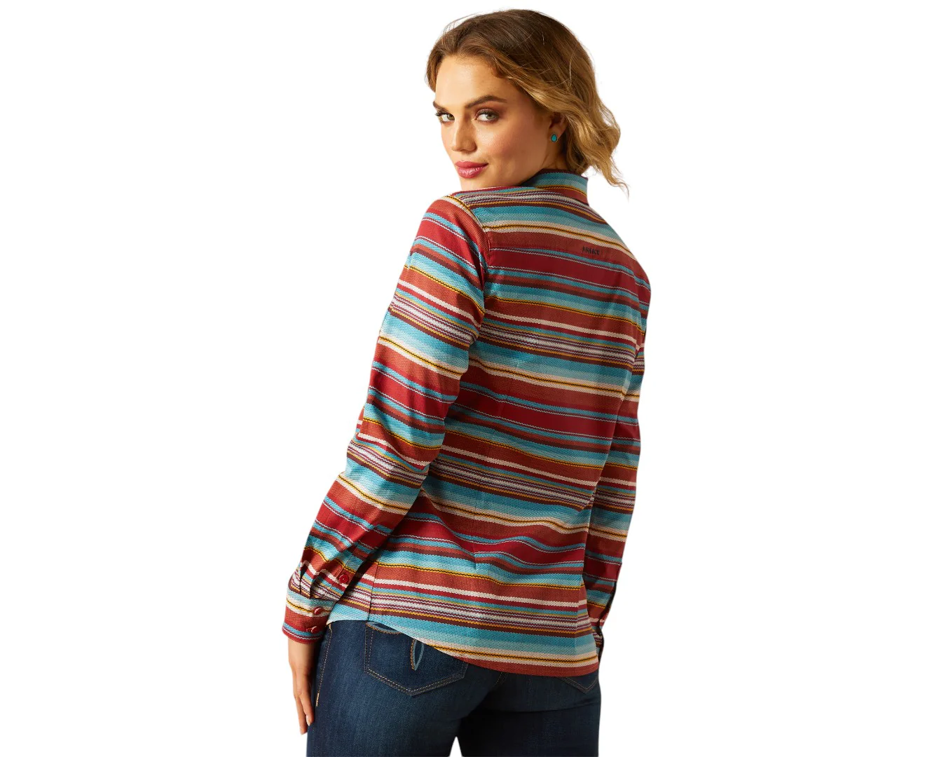 Ariat Women's Team Kirby Stretch Shirt- Iris Serape - Image 3