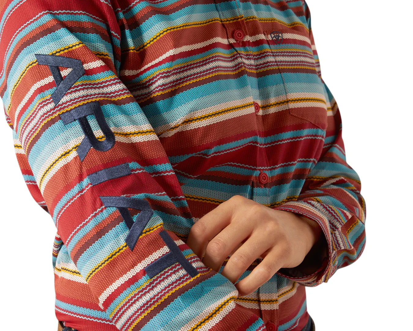 Ariat Women's Team Kirby Stretch Shirt- Iris Serape - Image 5