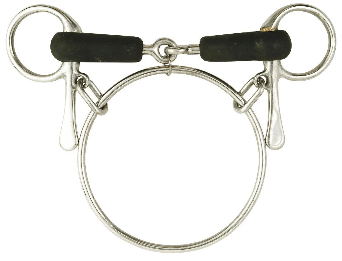 Half Spoon Ring Dexter Bit with Rubber Covered Mouth