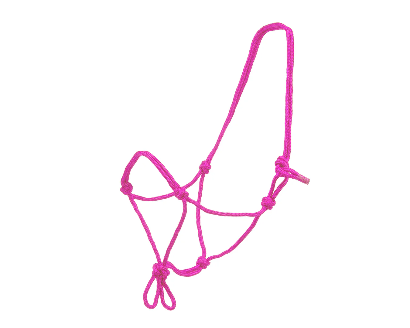 Happy Horse Knotted Rope Halter - Pink