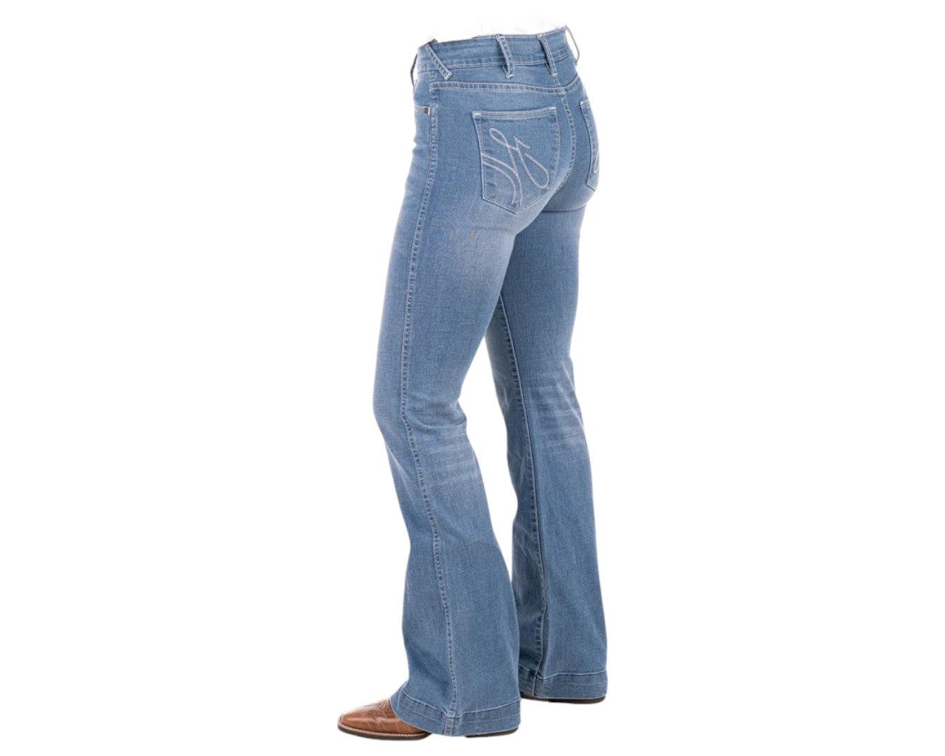 Hitchley & Harrow "Silverton" Trouser Jeans with White Stitching - Image 3