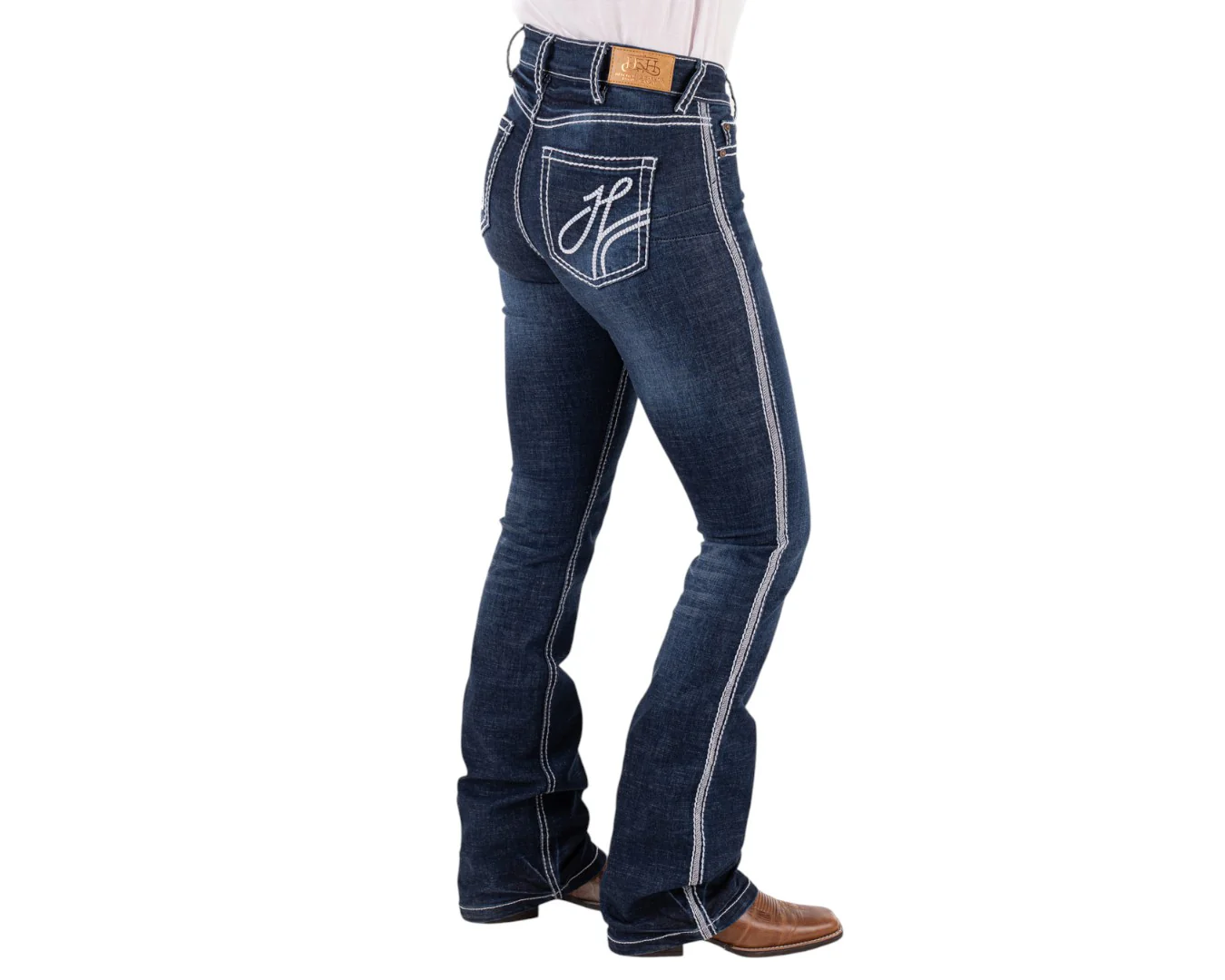 Hitchley & Harrow Women's Ultra High-Rise Core Jeans - White Stitching - Image 6