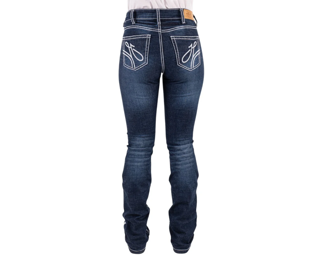 Hitchley & Harrow Women's Ultra High-Rise Core Jeans - White Stitching - Image 7