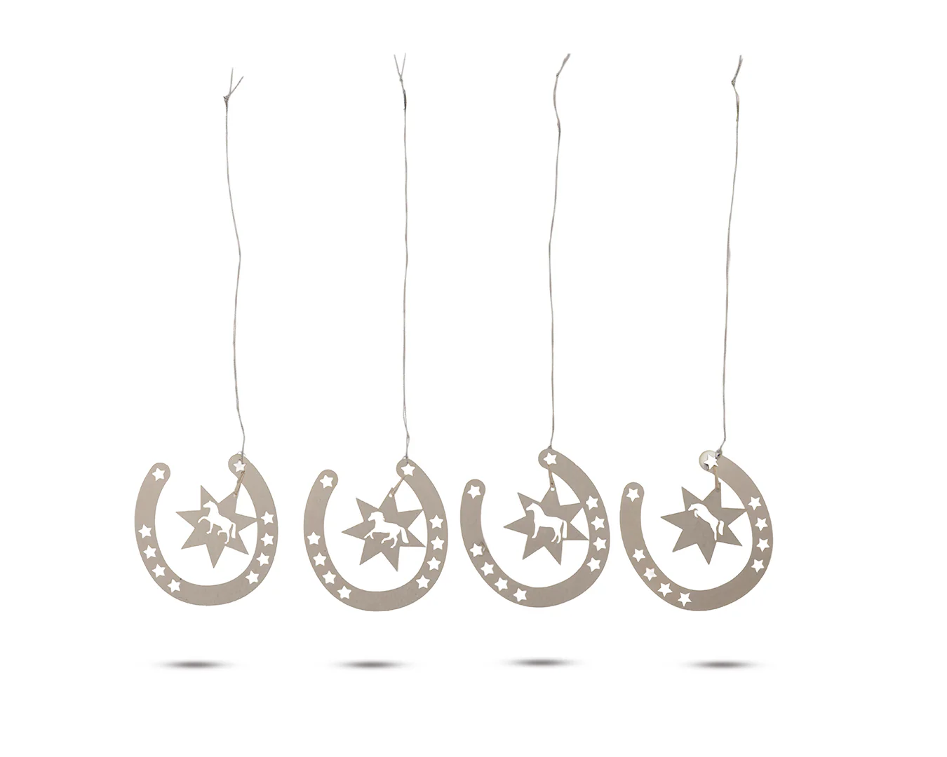 Happy Ross Horseshoe Ornaments - Silver - Image 3