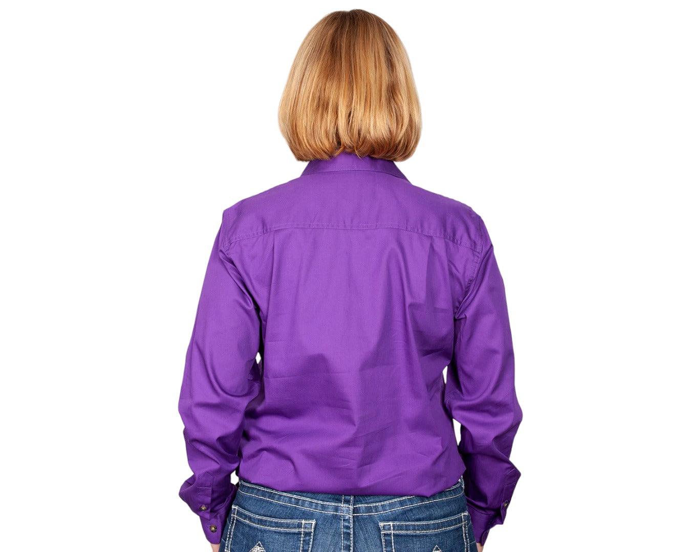 Just Country Jahna Ladies Long Sleeve Work Shirt - Image 3