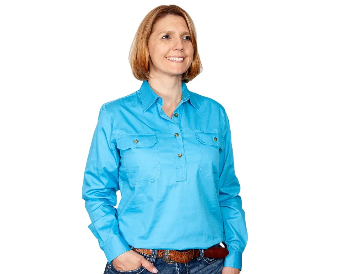 Just Country Jahna Ladies Long Sleeve Work Shirt - Image 7