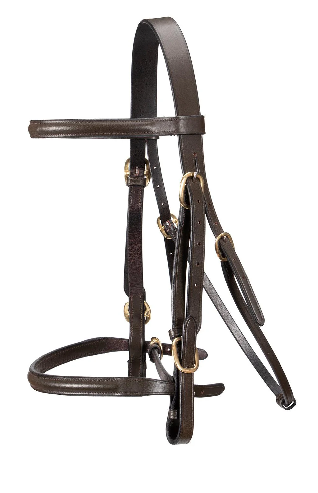 Jeremy & Lord In-Hand Raised Show Bridle - Brown - Image 2