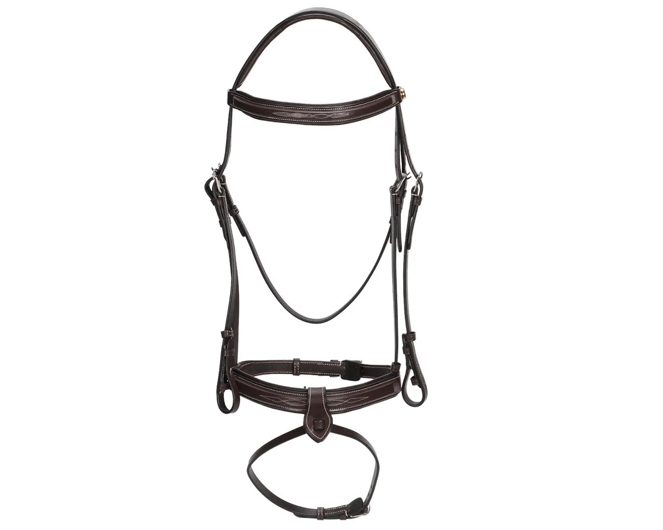 Jeremy & Lord Snaffle Bridle With Removable Flash Noseband & Laced Reins - Image 2