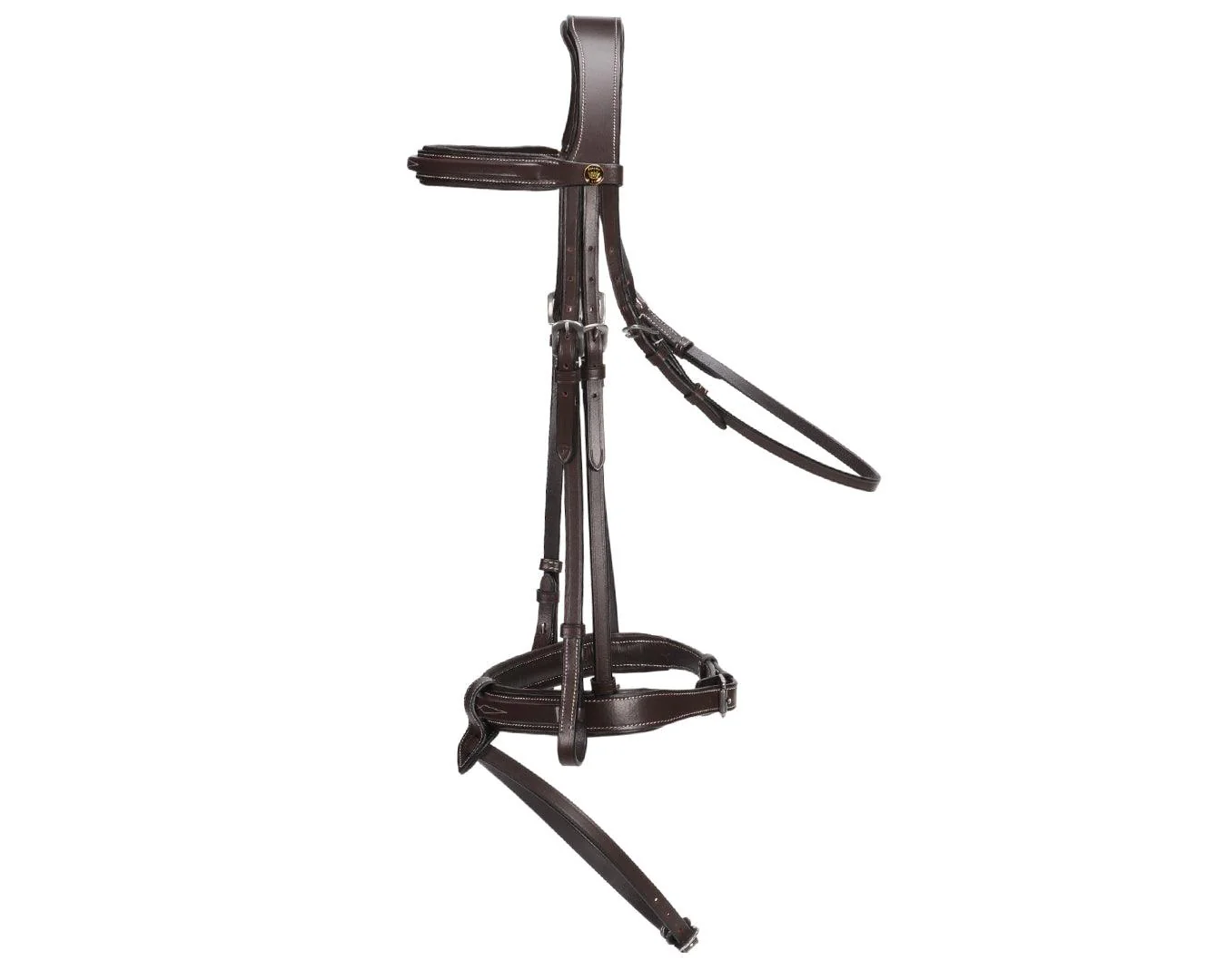 Jeremy & Lord Snaffle Bridle With Removable Flash Noseband & Laced Reins - Image 3