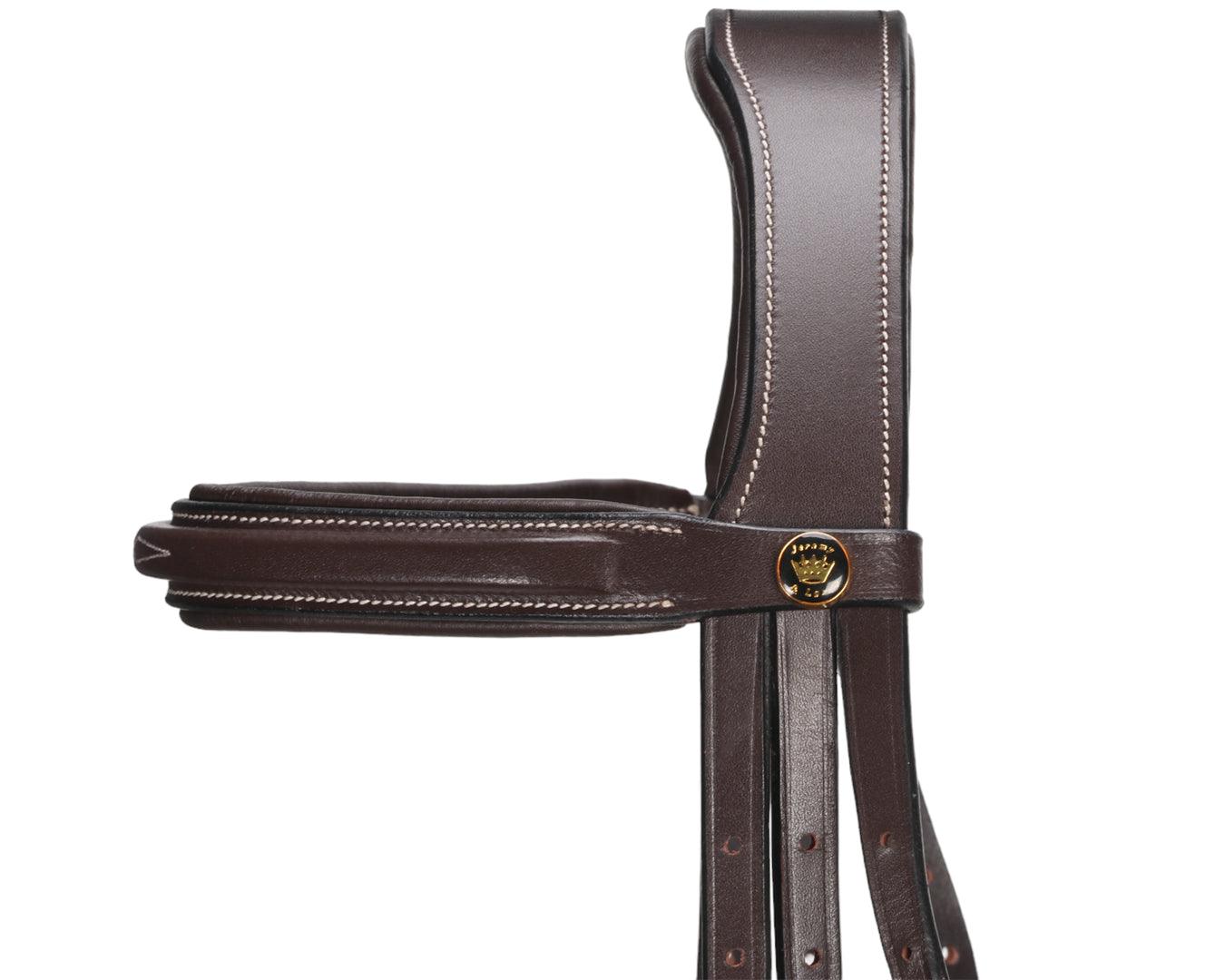 Jeremy & Lord Snaffle Bridle With Removable Flash Noseband & Laced Reins - Image 4