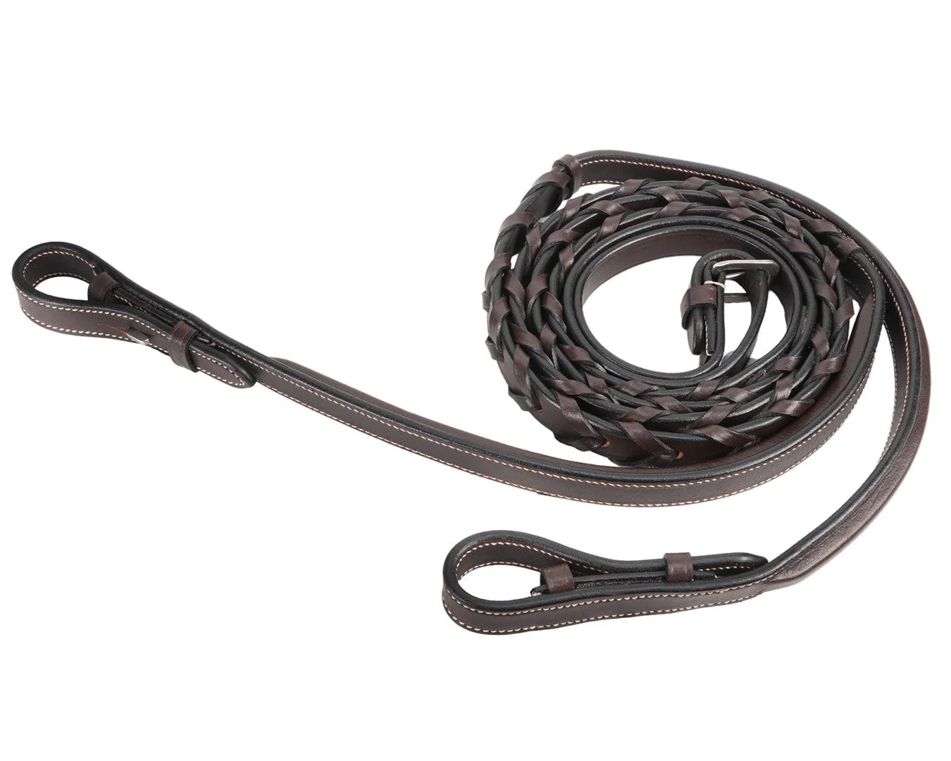 Jeremy & Lord Snaffle Bridle With Removable Flash Noseband & Laced Reins - Image 7