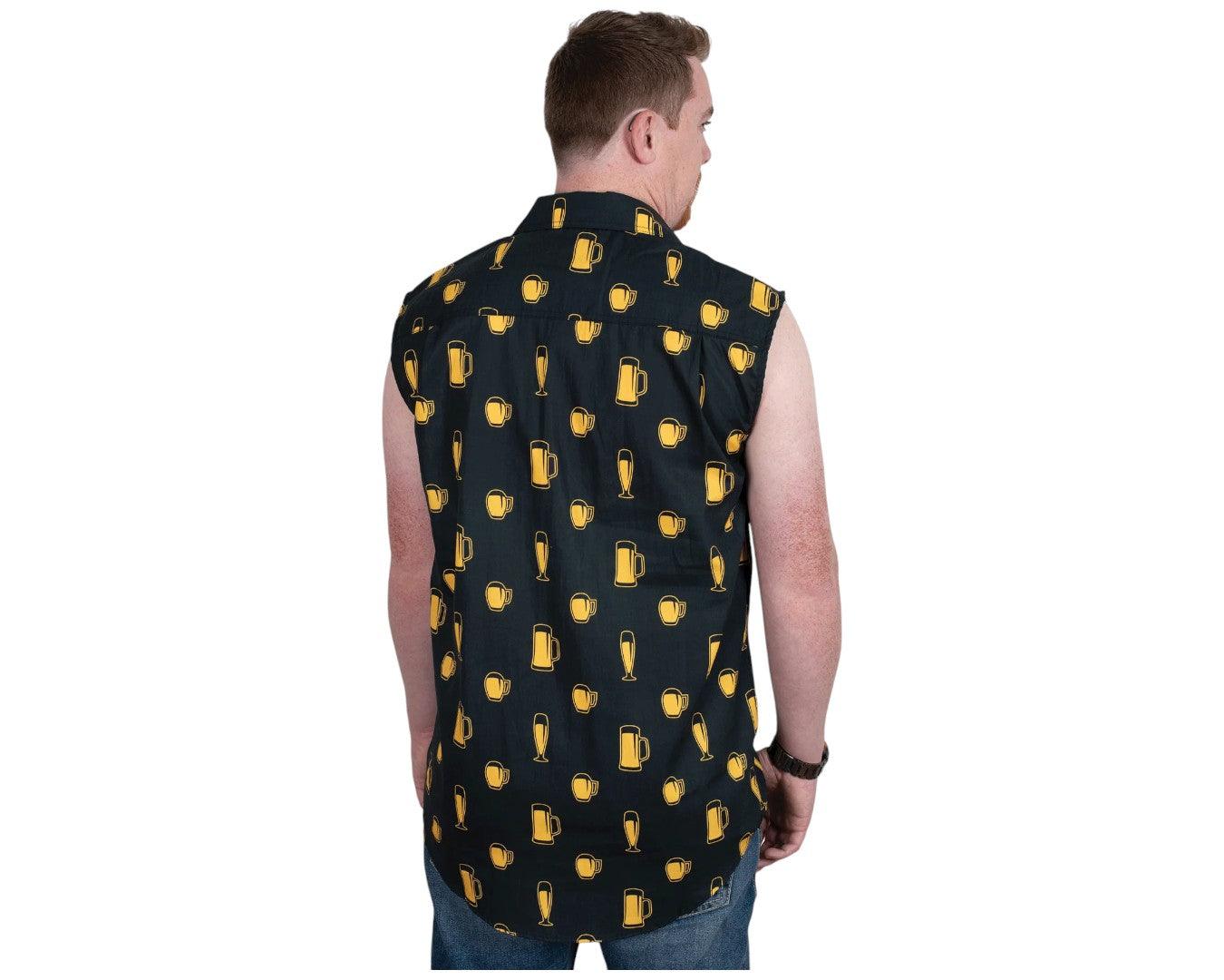 Just Country Mens Logan Sleeveless Half-Button Shirt - Image 2