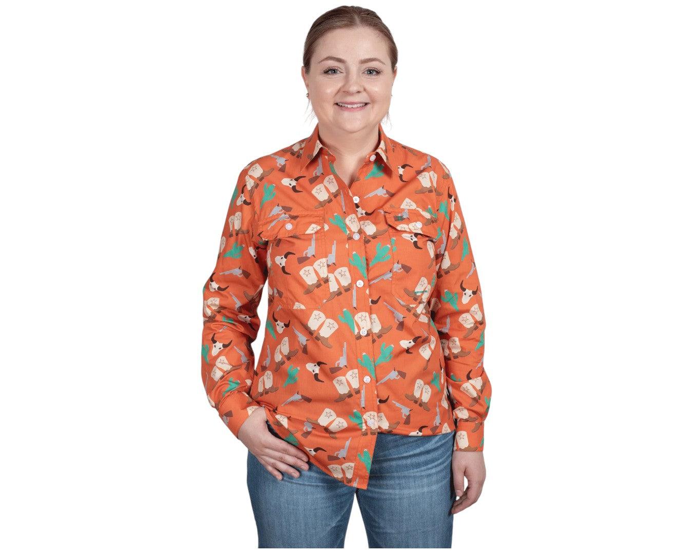 Just Country Womens Abbey Long Sleeve Button Down Shirt