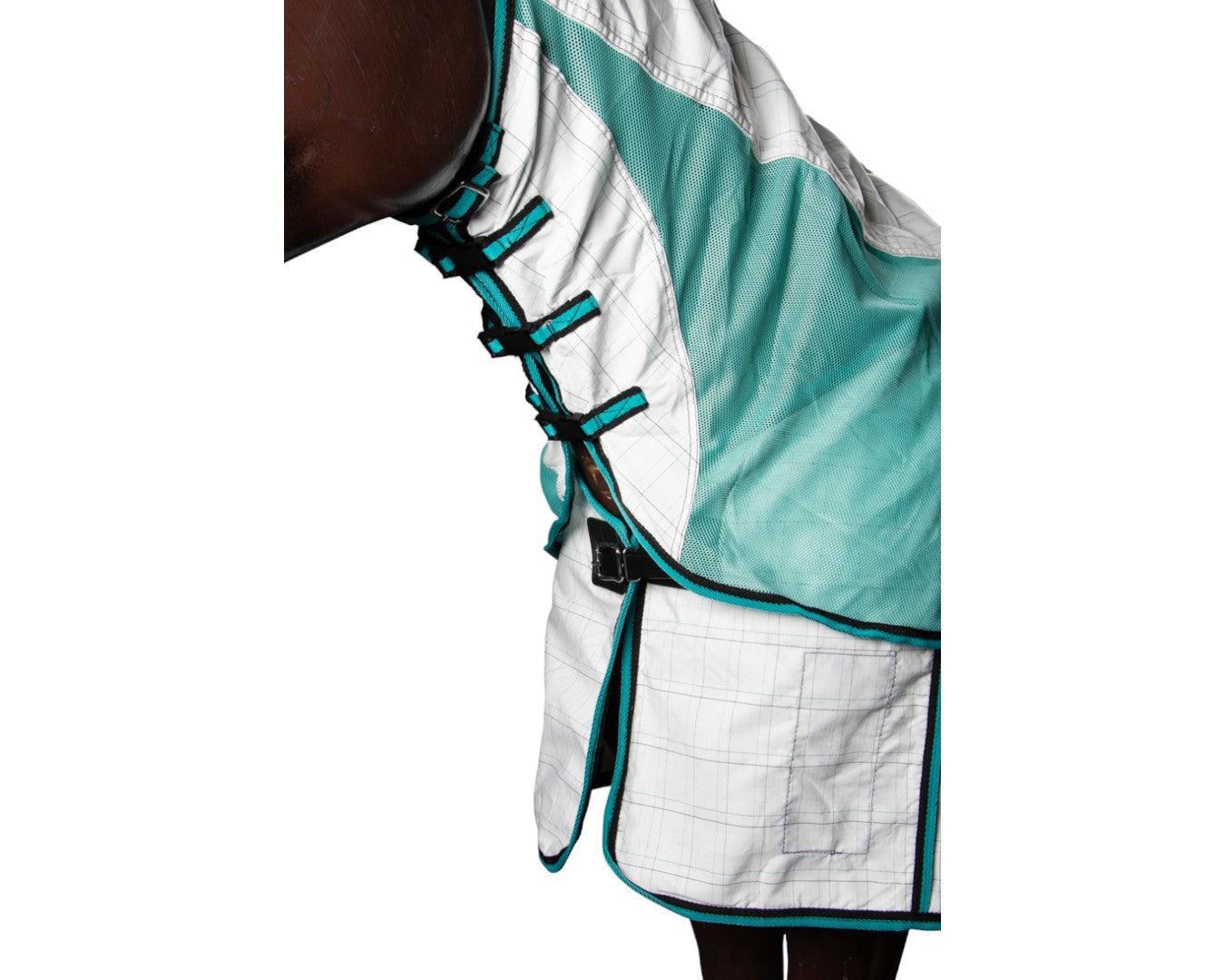 Kool Master Air Max Horse Rug Combo - White & Turquoise - Image 2