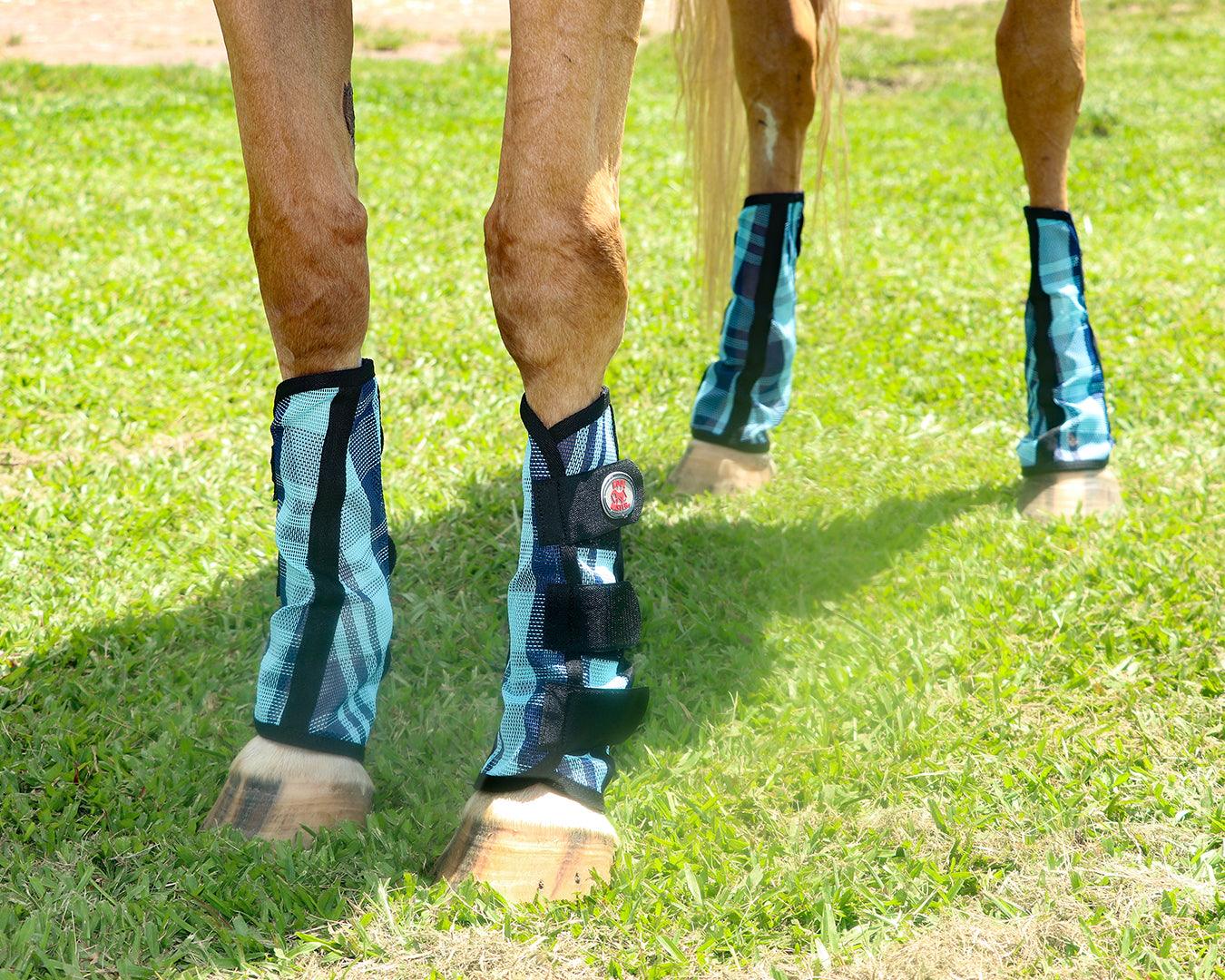 Kool Master PVC Mesh Fly Boots Turquoise - Set of 4