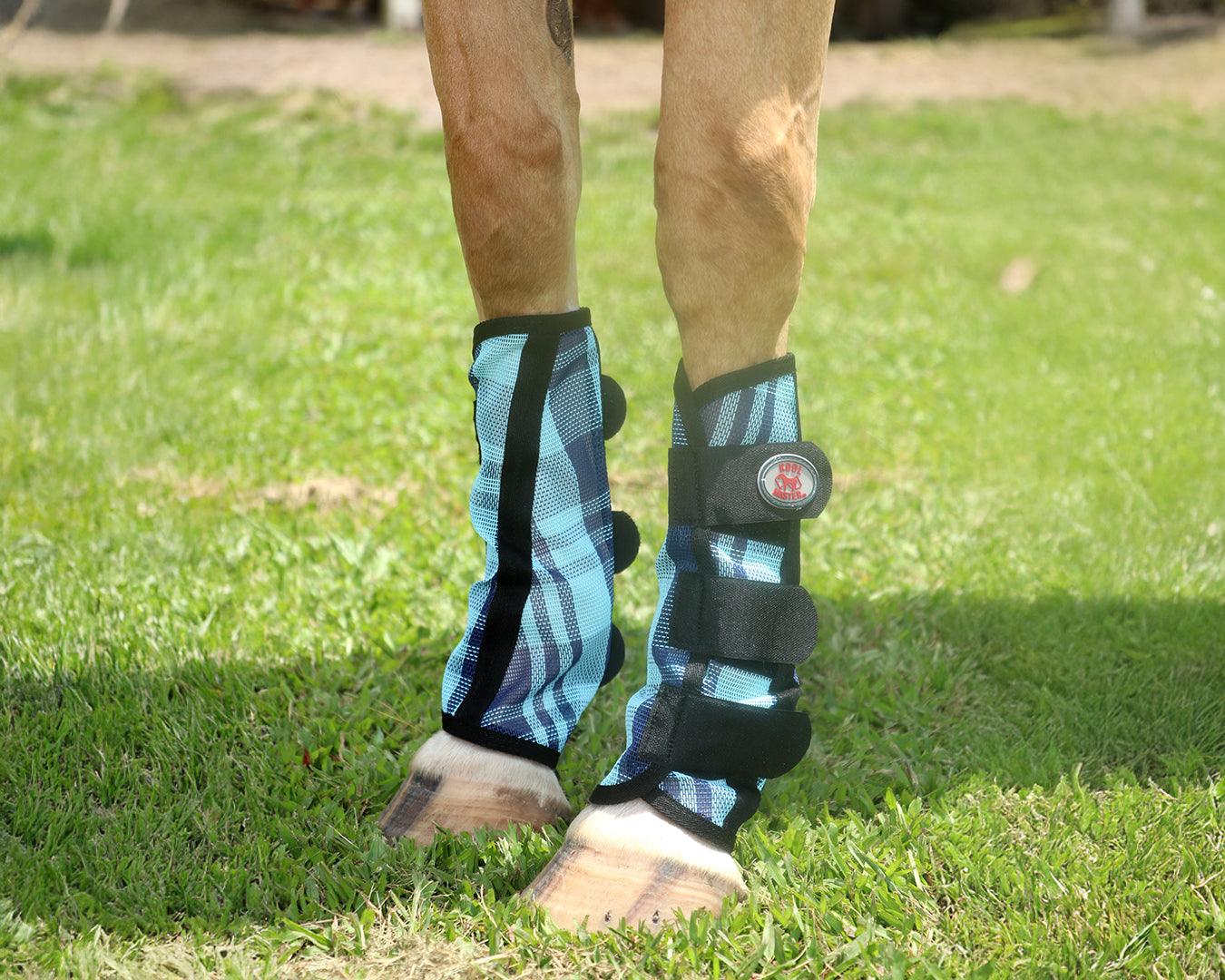 Kool Master PVC Mesh Fly Boots Turquoise - Set of 4 - Image 3