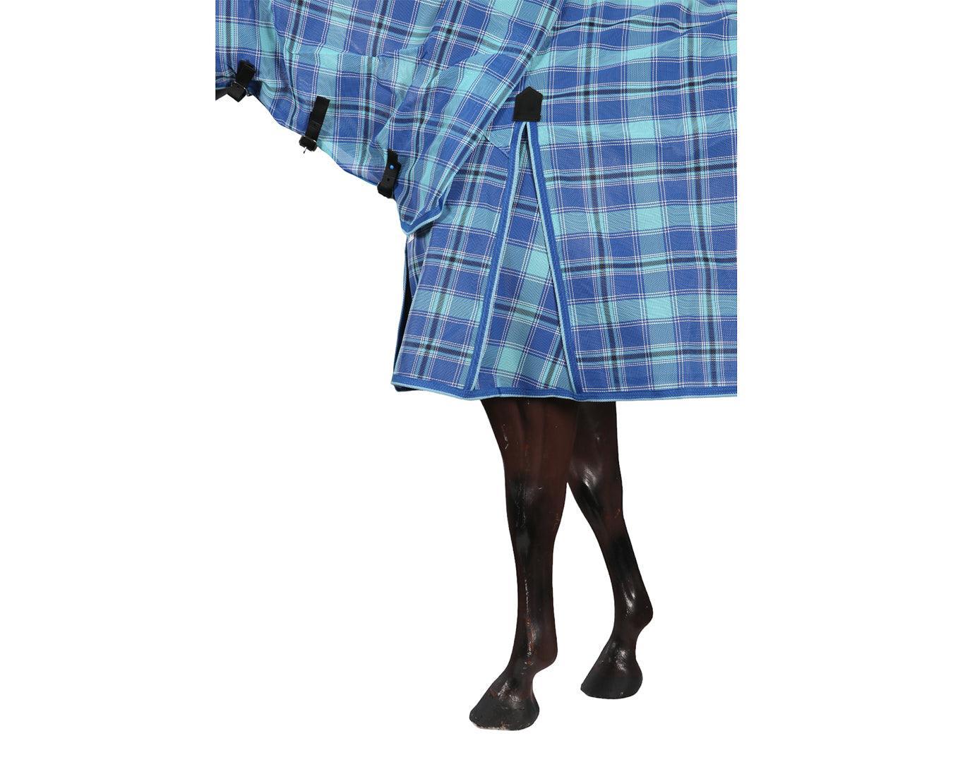 Kool Master PVC Shade Mesh Horse Rug Combo - Blue - Image 6