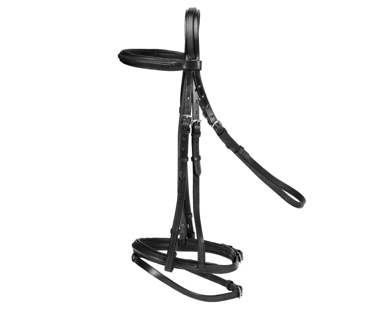 Landsborough Snaffle Bridle - Black - Image 5