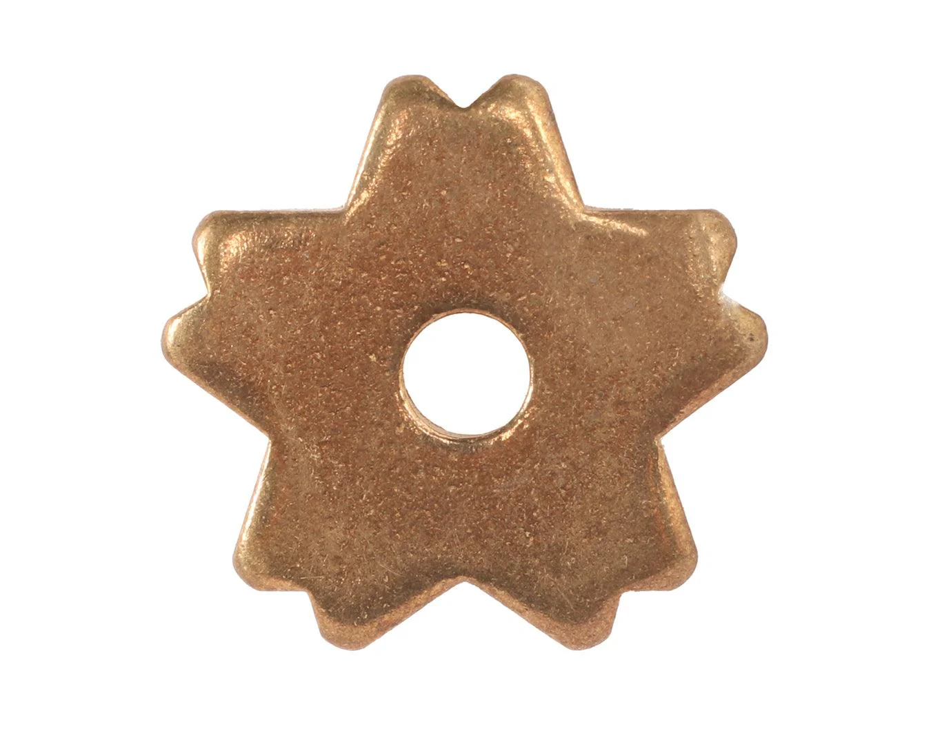 Large Brass Spur Rowels | 5 Star Split Ends Rounded