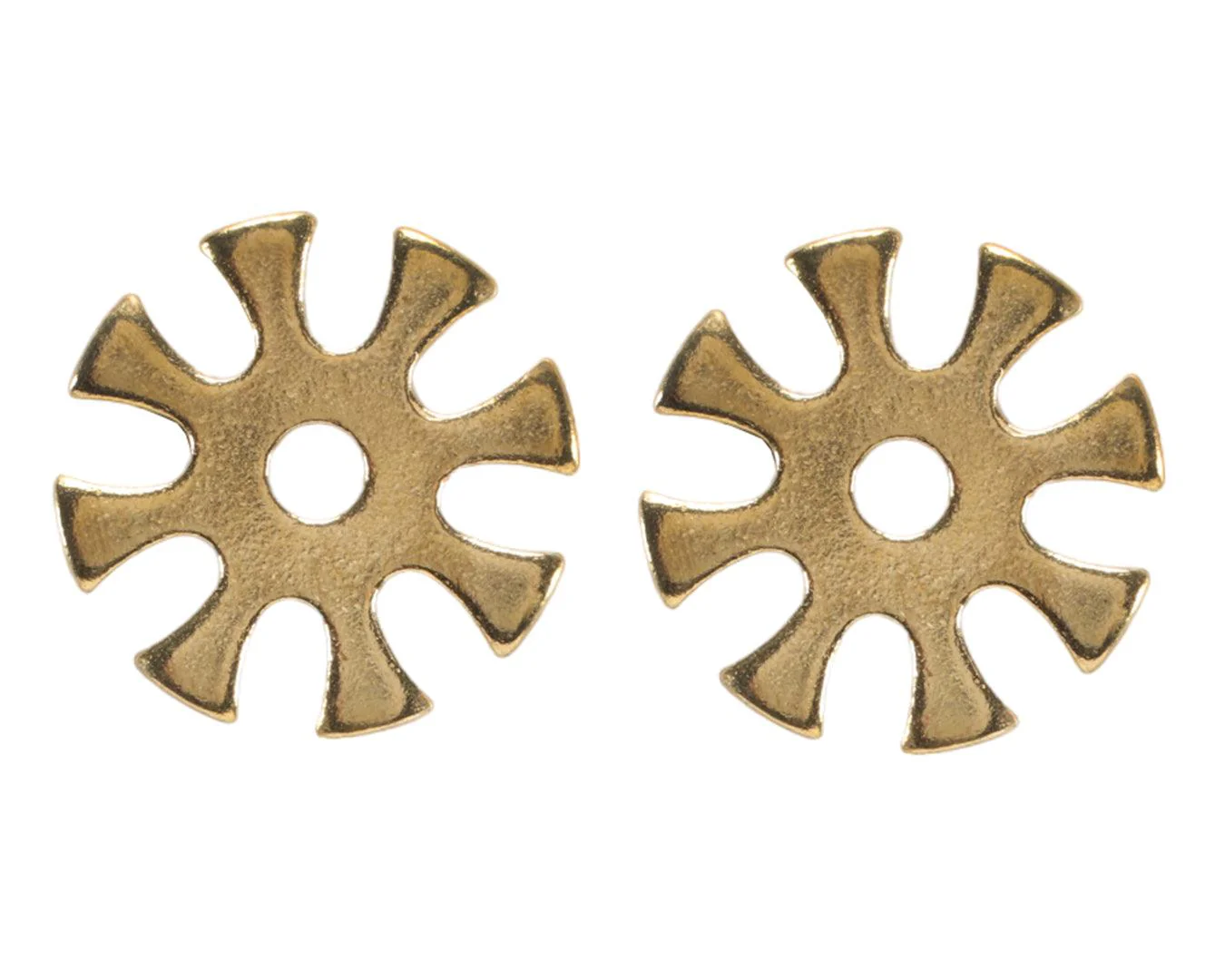 Large Brass Spur Rowels | 8 Point Rounded Flower - Image 2