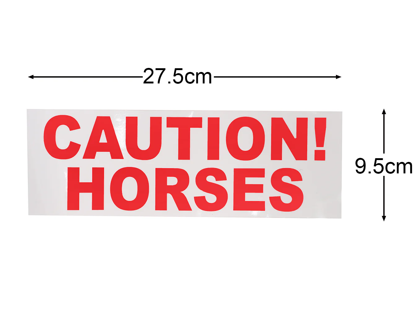 Large Caution Horses Sticker - Image 2