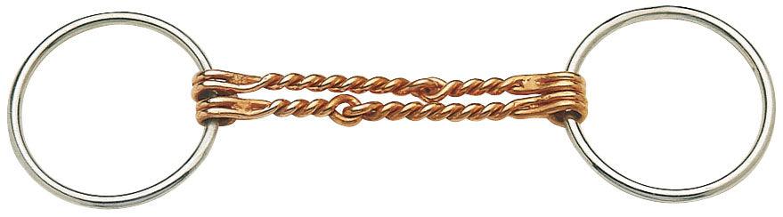 STC Loose Ring Snaffle Bit with Twisted Double Copper Wire Mouth