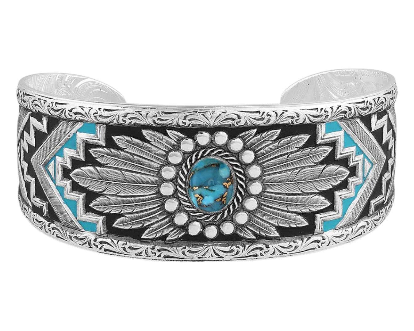 Montana Silversmiths Blue Spring Turquoise Cuff Bracelet