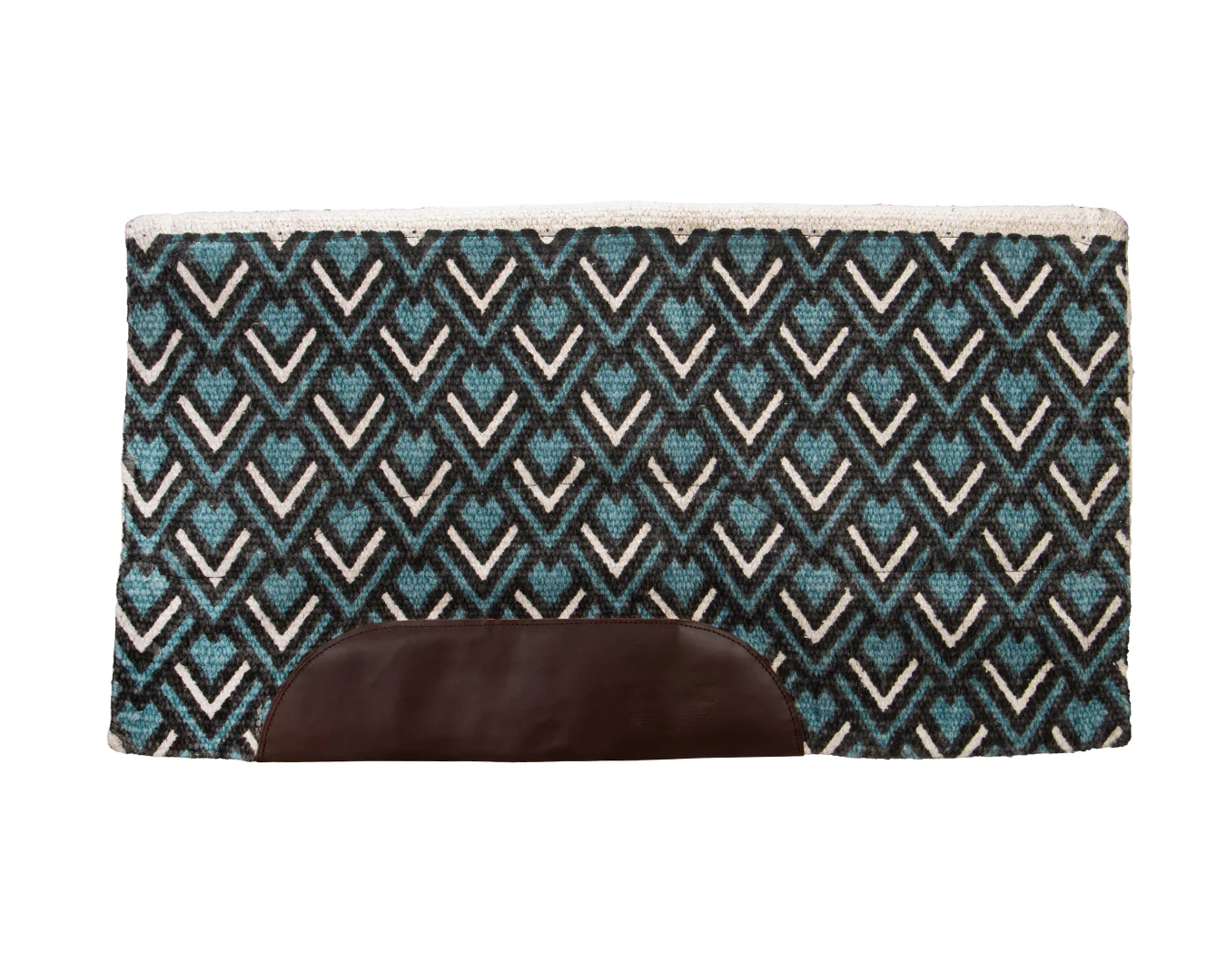 Navajo Fleece Lined Saddle Pad Arrow Turquoise - 33"  x 36" - Image 2