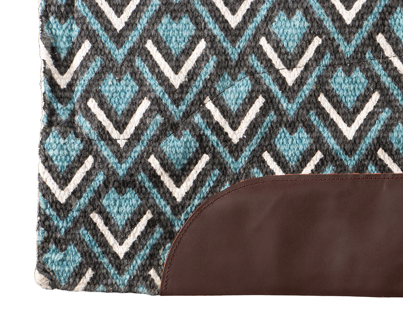 Navajo Fleece Lined Saddle Pad Arrow Turquoise - 33"  x 36" - Image 3
