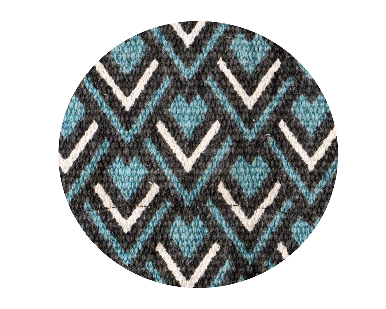Navajo Fleece Lined Saddle Pad Arrow Turquoise - 33"  x 36" - Image 4