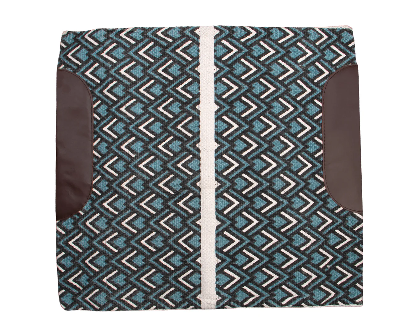 Navajo Fleece Lined Saddle Pad Arrow Turquoise - 33"  x 36" - Image 5