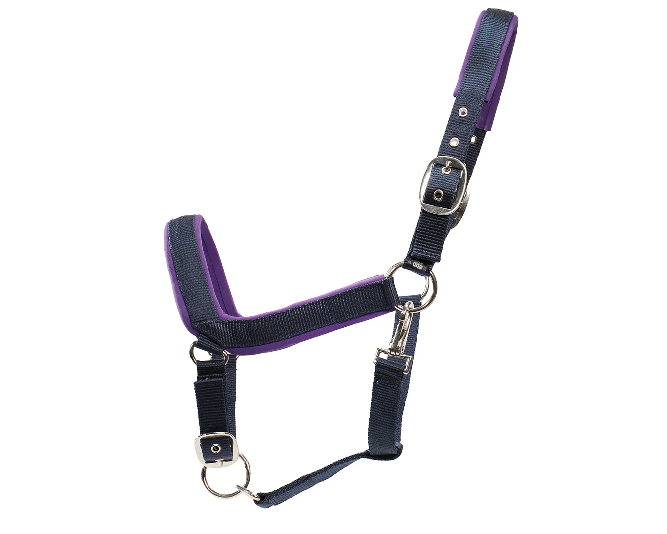 Rancher Neoprene Padded Halter - Navy & Lilac - Image 2