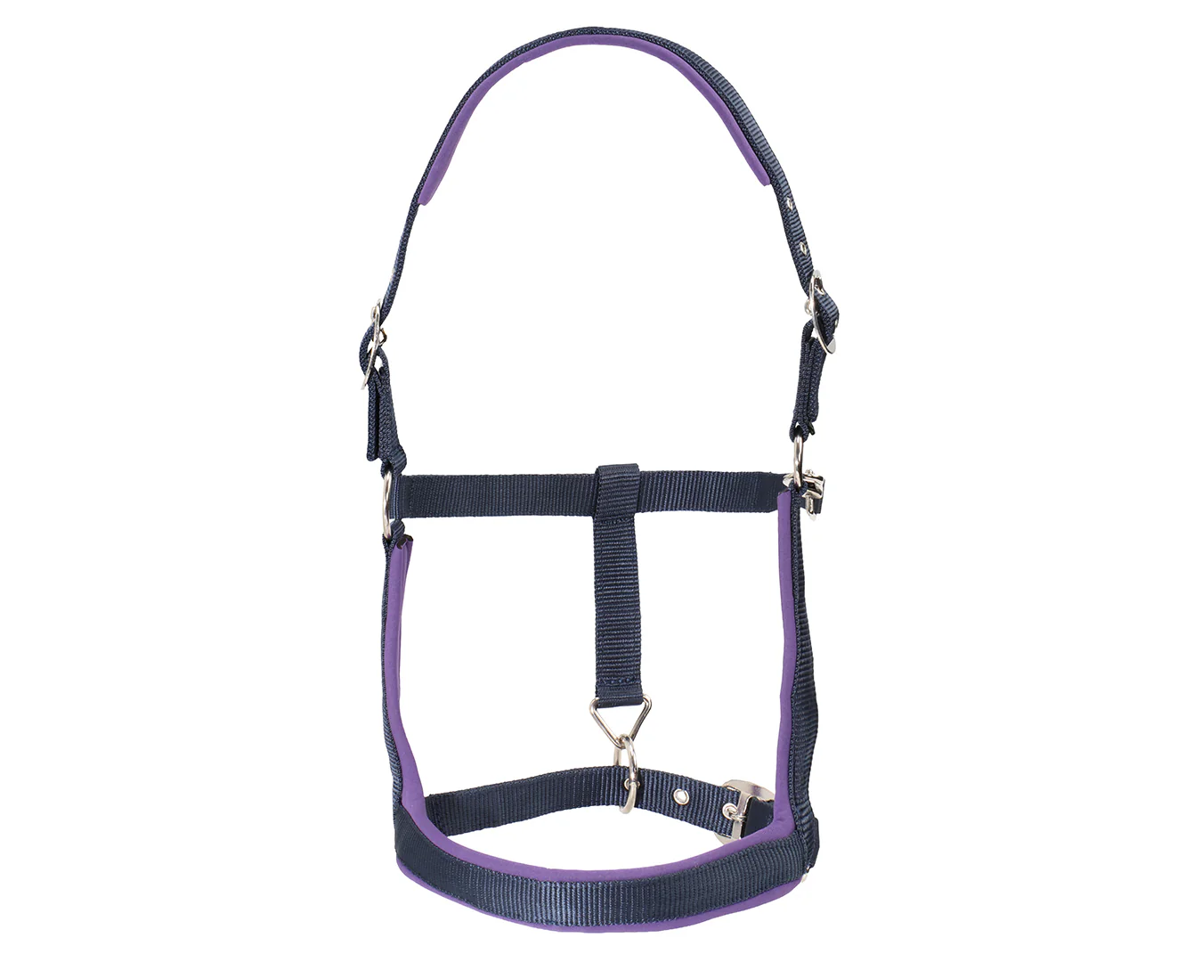 Rancher Neoprene Padded Halter - Navy & Lilac - Image 5