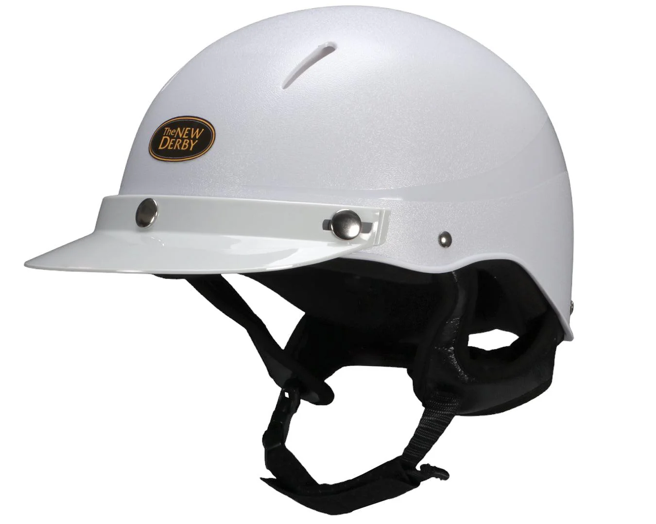 New Derby Safety Riding Helmet - Classic White - Image 3