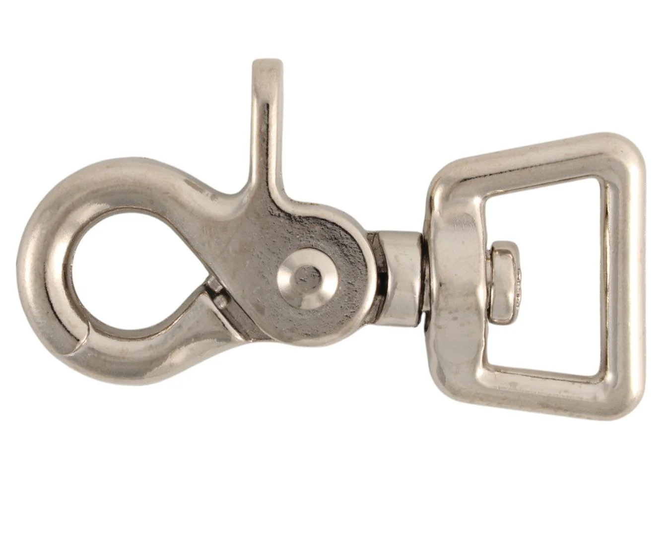 Nickel Plated Flat Swivel Eye Trigger Snaphook