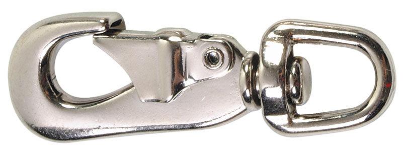 Nickel Plated Rein Snaphooks with Round Swivel Eye