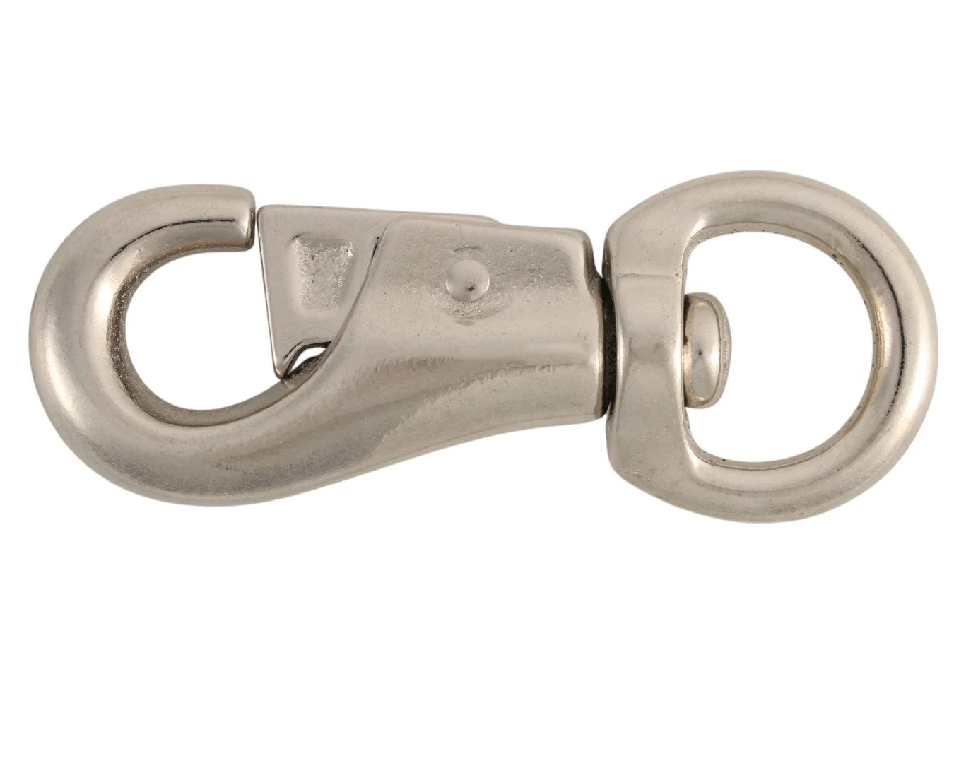 Nickel Plated Round Swivel Eye Bull Snaphook