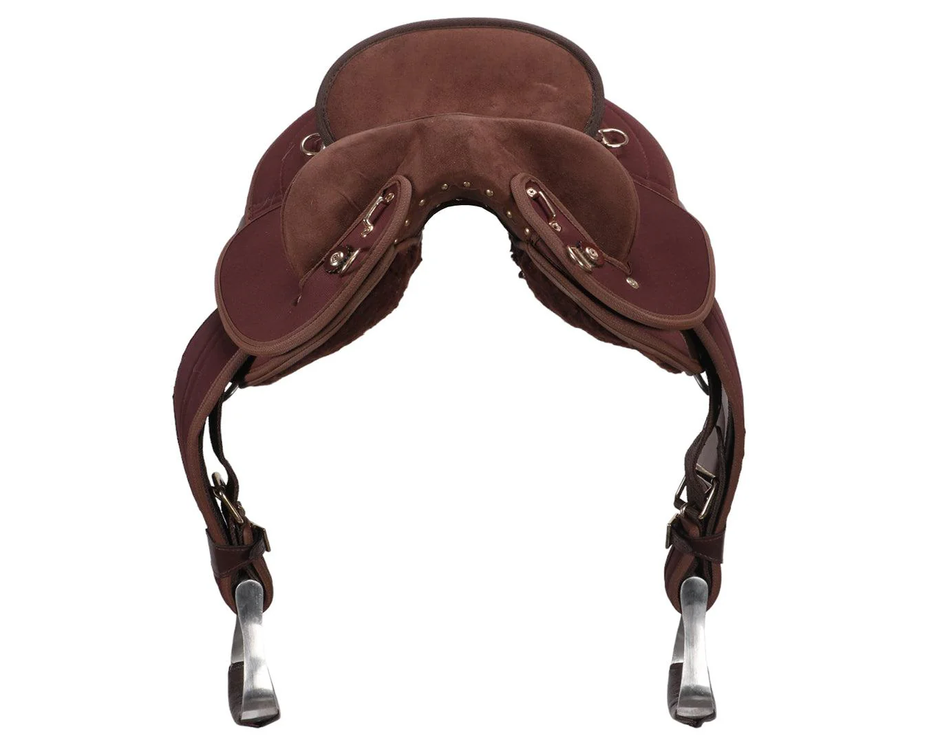 Ord River Synthetic Youth Half Breed Saddle 14.5" - Brown - Image 4