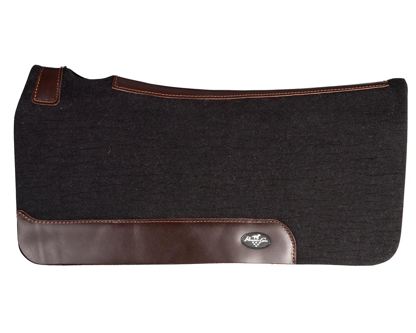 Professional's Choice Comfort Fit Steam Pressed Felt Saddle Pad - Black 31" x 32" - Image 2
