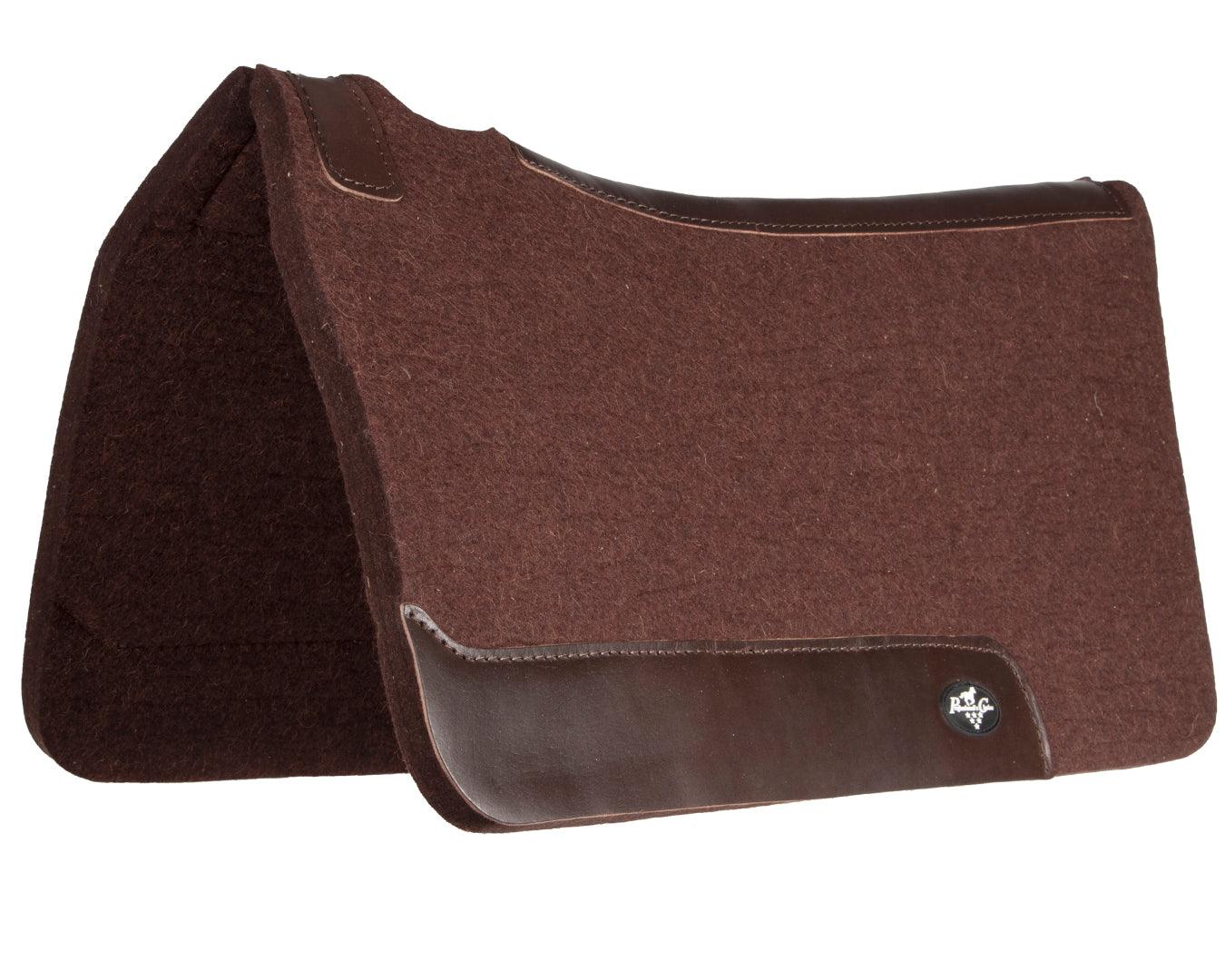 Professional's Choice Comfort Fit Steam Pressed Felt Saddle Pad - Chocolate 31" x 32"