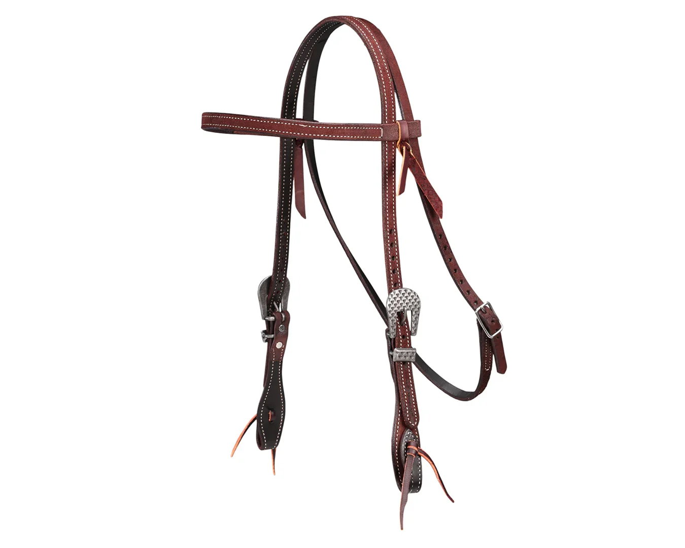 Professional's Choice Cowboy Laced Brow Band Headstall - Chocolate