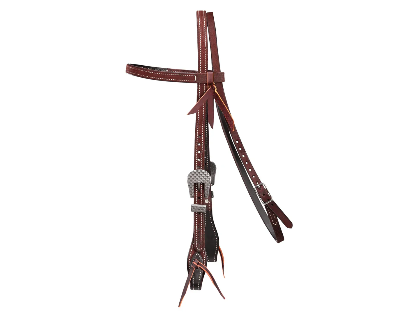Professional's Choice Cowboy Laced Brow Band Headstall - Chocolate - Image 2