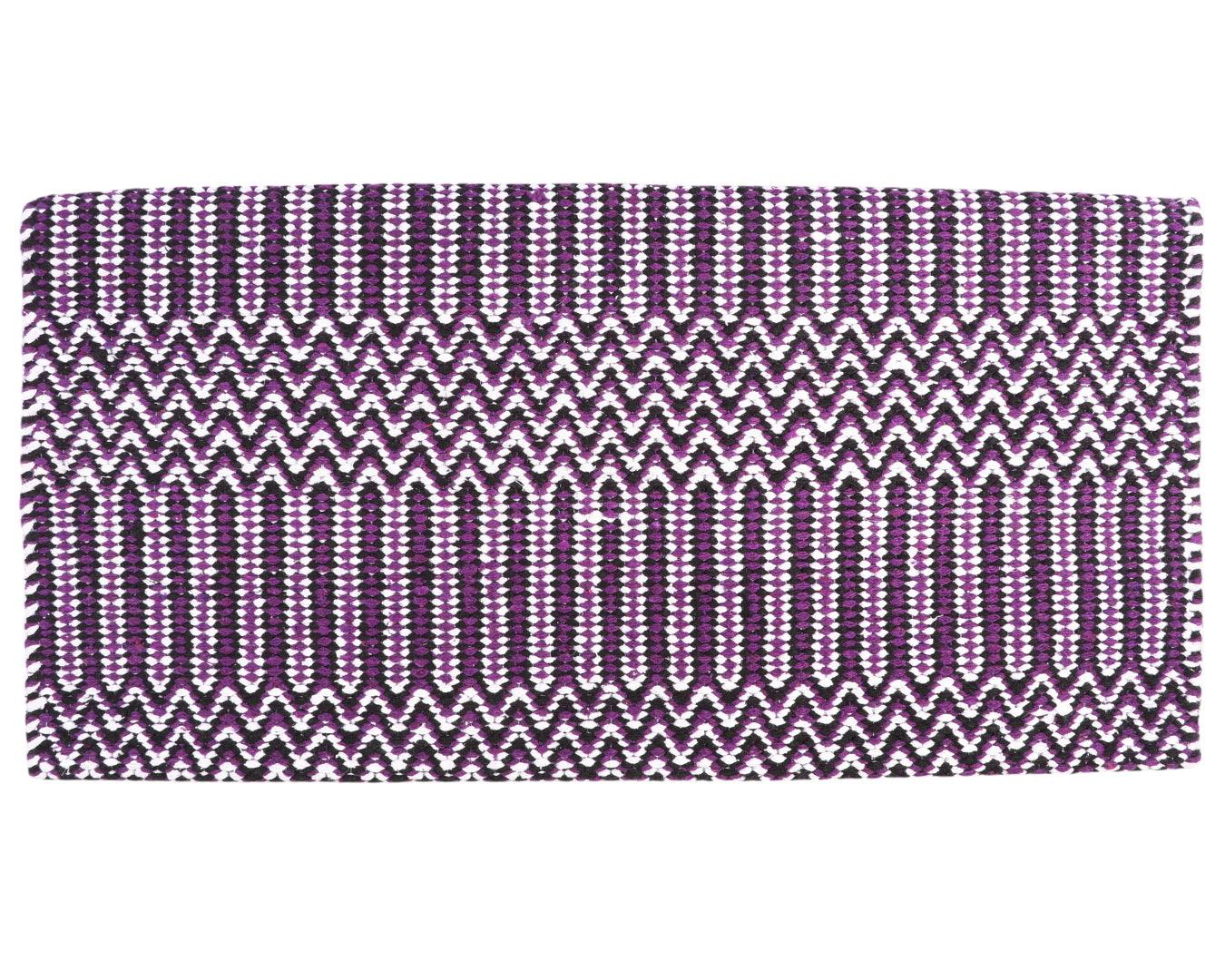 Professional's Choice Double Weave Saddle Blanket - Purple & Black 32" x 64" - Image 4