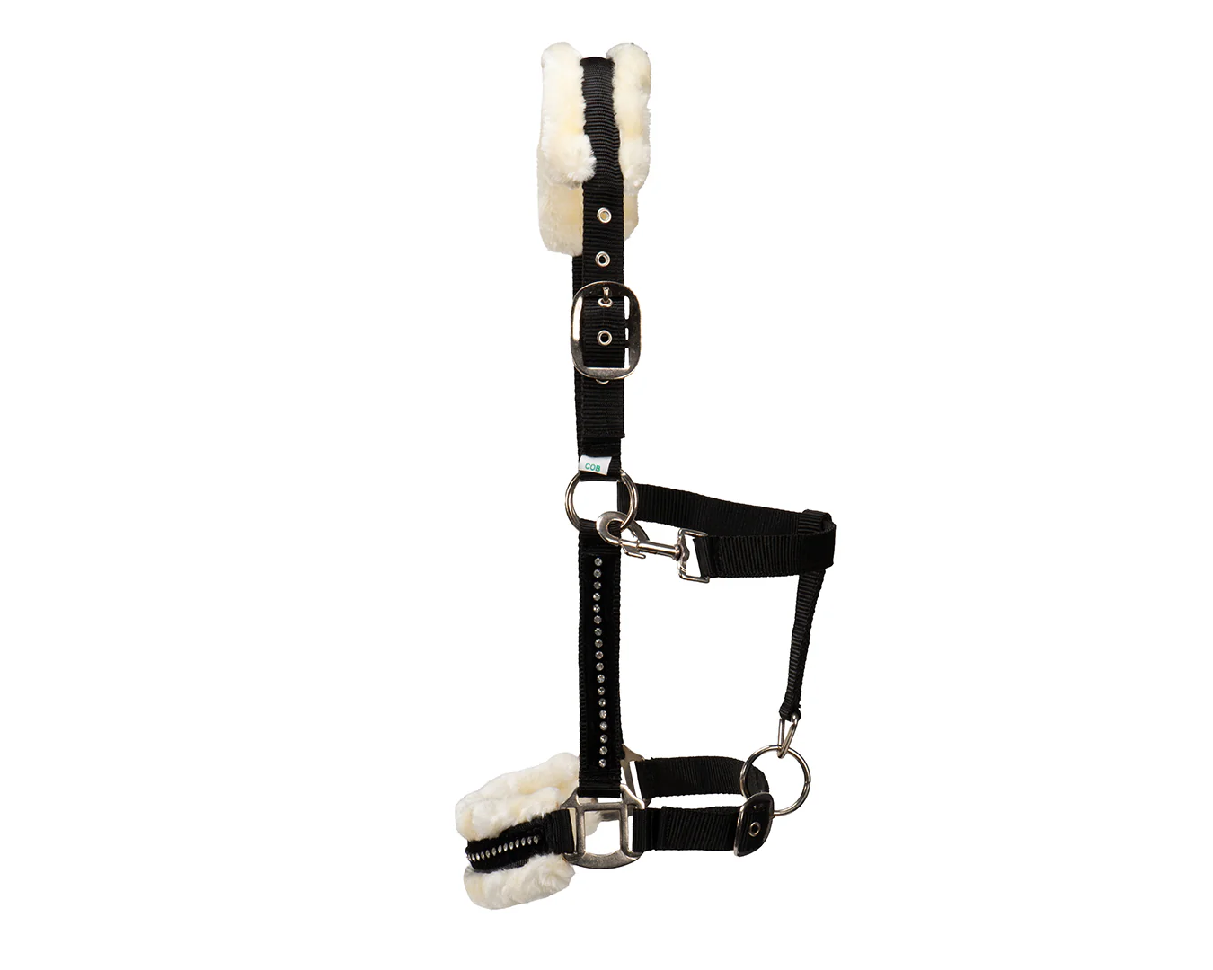 Rancher Crystal Velvet Mink Halter - Black - Image 3