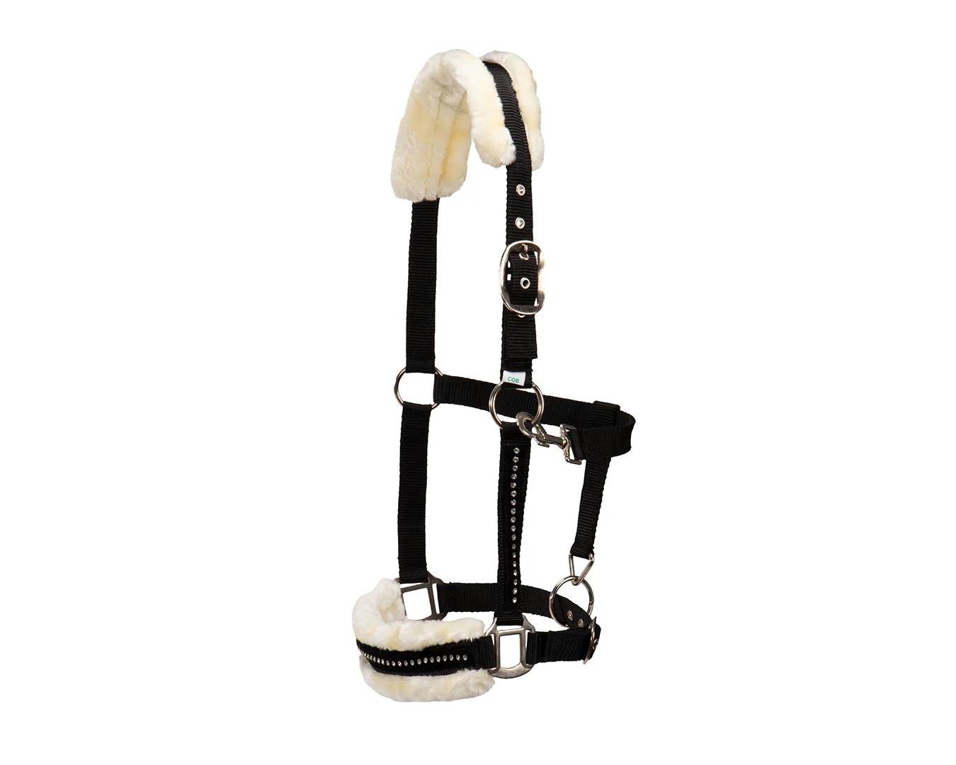 Rancher Crystal Velvet Mink Halter - Black - Image 4