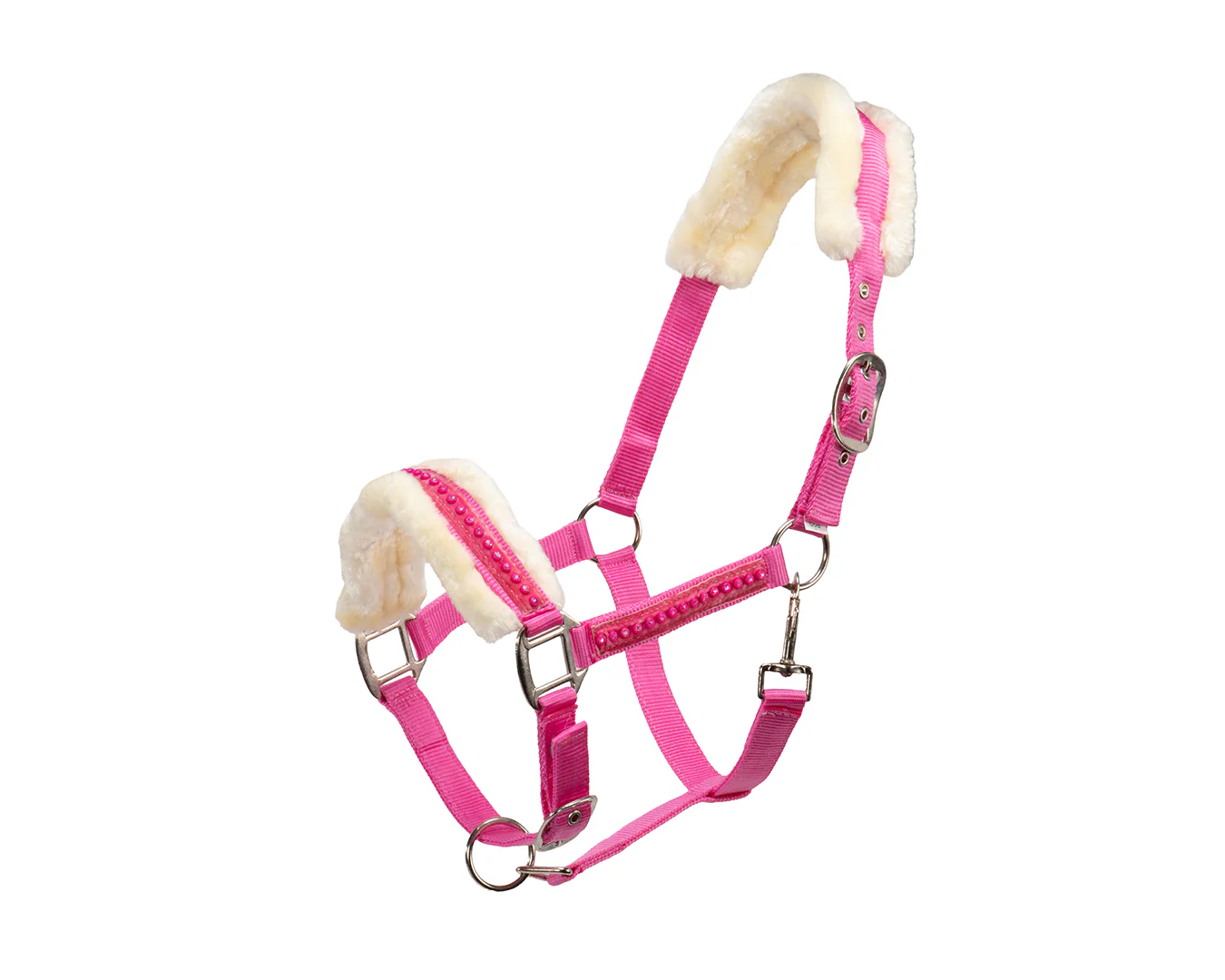 Rancher Crystal Velvet Mink Halter - Pink