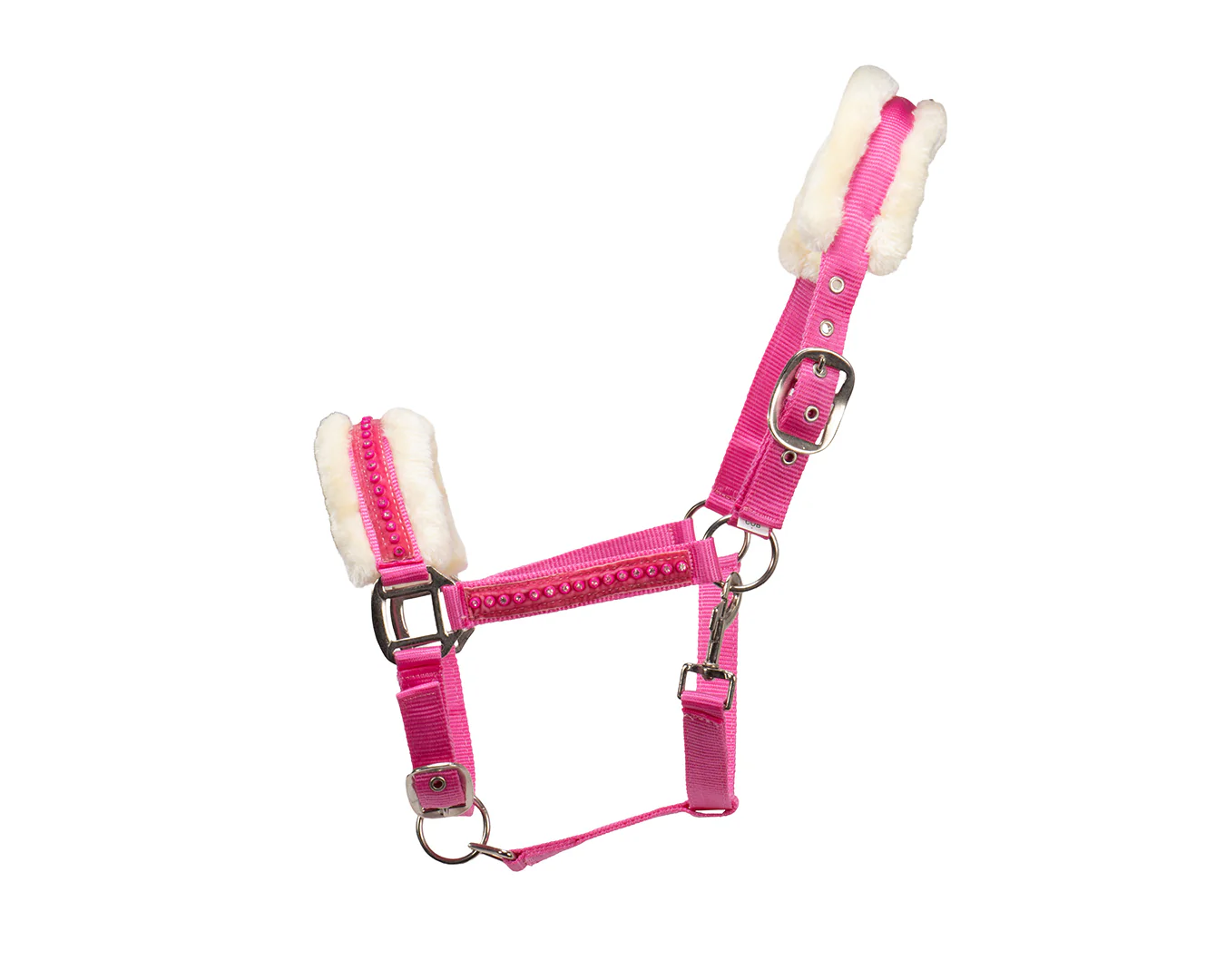 Rancher Crystal Velvet Mink Halter - Pink - Image 2