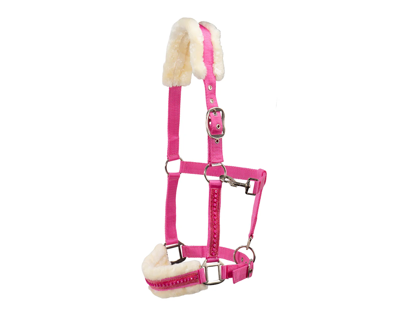 Rancher Crystal Velvet Mink Halter - Pink - Image 4