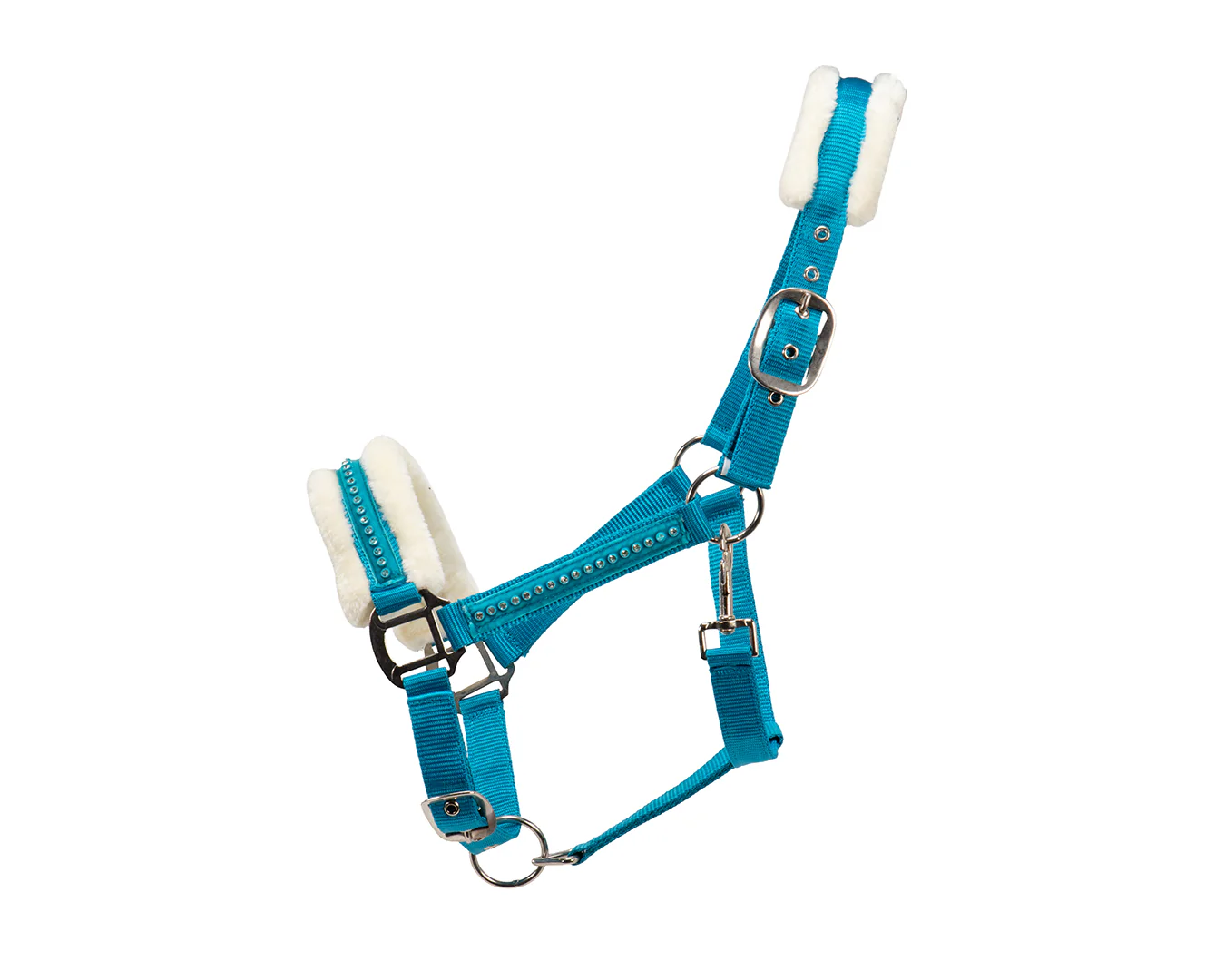 Rancher Crystal Velvet Mink Halter - Turquoise - Image 2