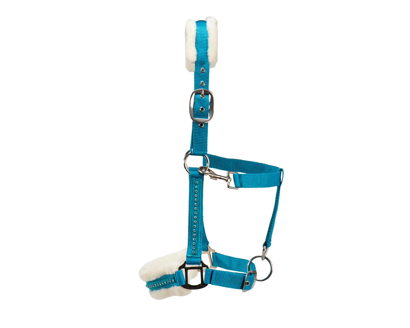 Rancher Crystal Velvet Mink Halter - Turquoise - Image 3